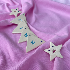 Personalised Bunting: Beads + Star Ends