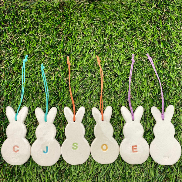 personalised spring bunny